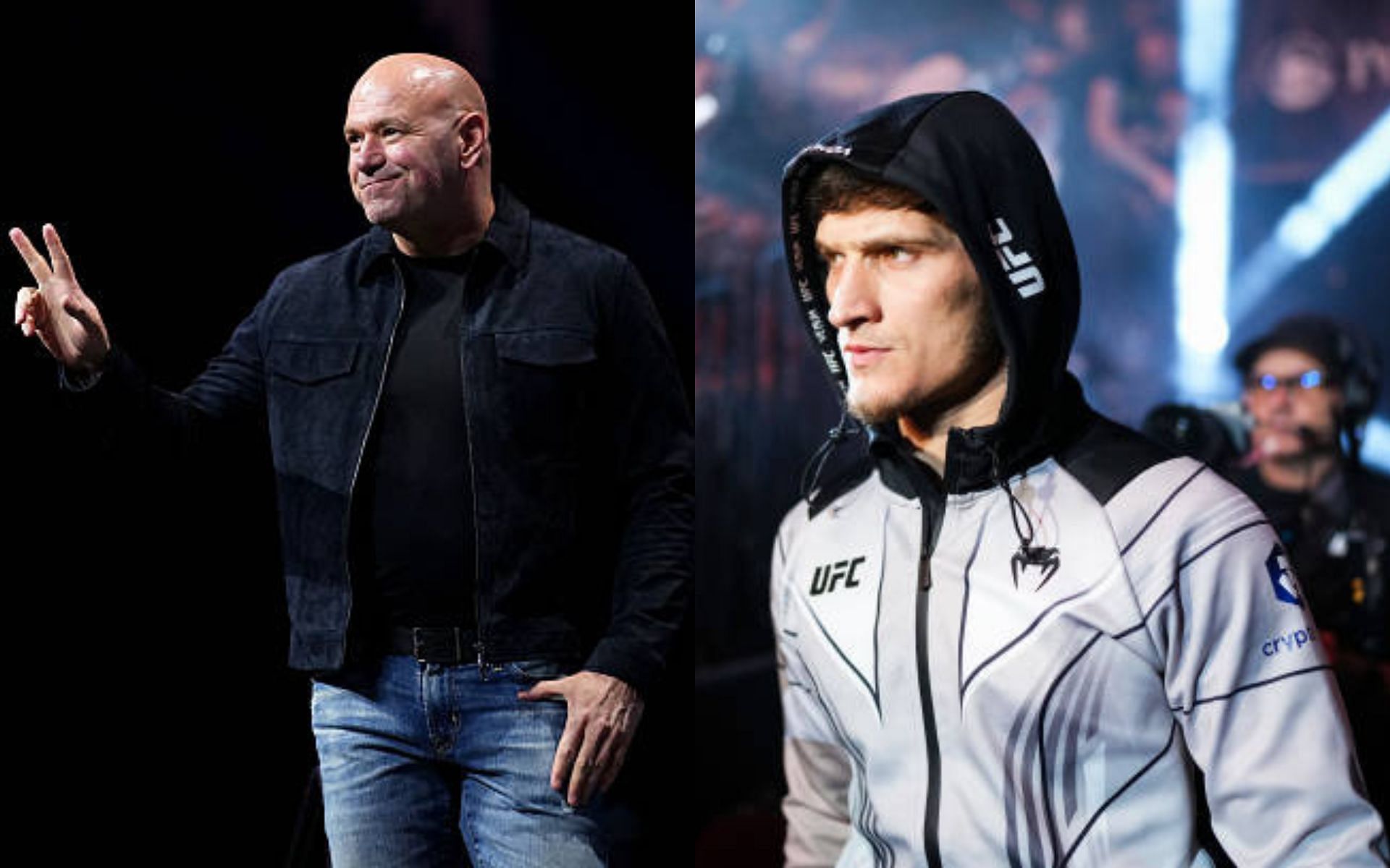 Dana White receives backlash for comments on Movsar Evloev fighting for the title [Image credits: Getty Images]