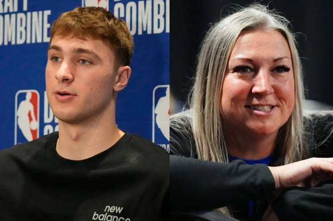 Projected No. 1 overall pick Cooper Flagg reveals mom, Kelly Flagg's role in skipping high school year in favor of Duke