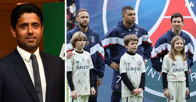“Never going to forget” - Nasser Al-Khelaifi sends message to Lionel Messi, Kylian Mbappe and Neymar after PSG win Champions League