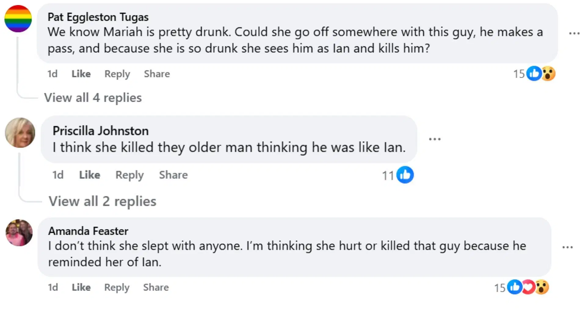 Comments by fans on the post (Image via Facebook/@Trulee Anne)