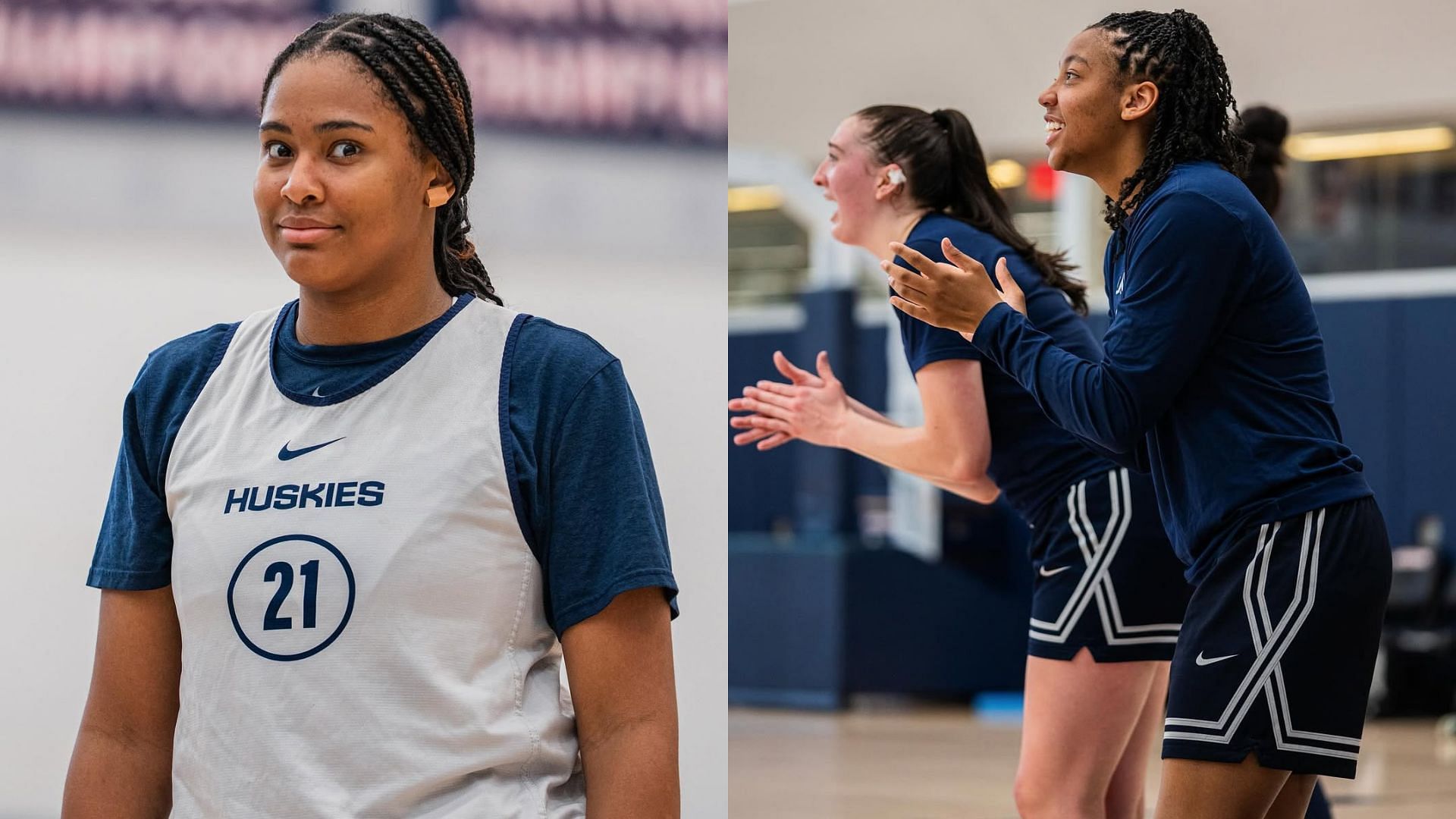 Sarah Strong and the rest of the UConn Huskies. - Source: @uconnmbb on Instagram