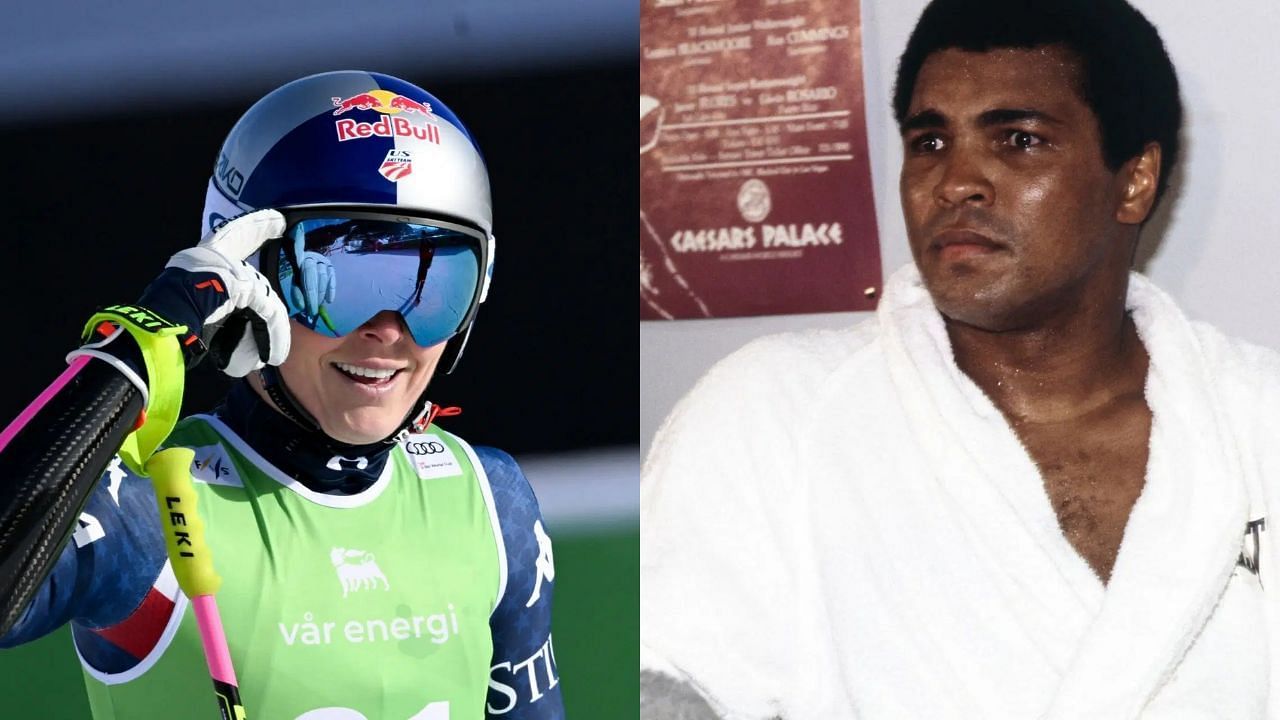 Lindsey Vonn and Muhammad Ali (Image via: Both Getty)