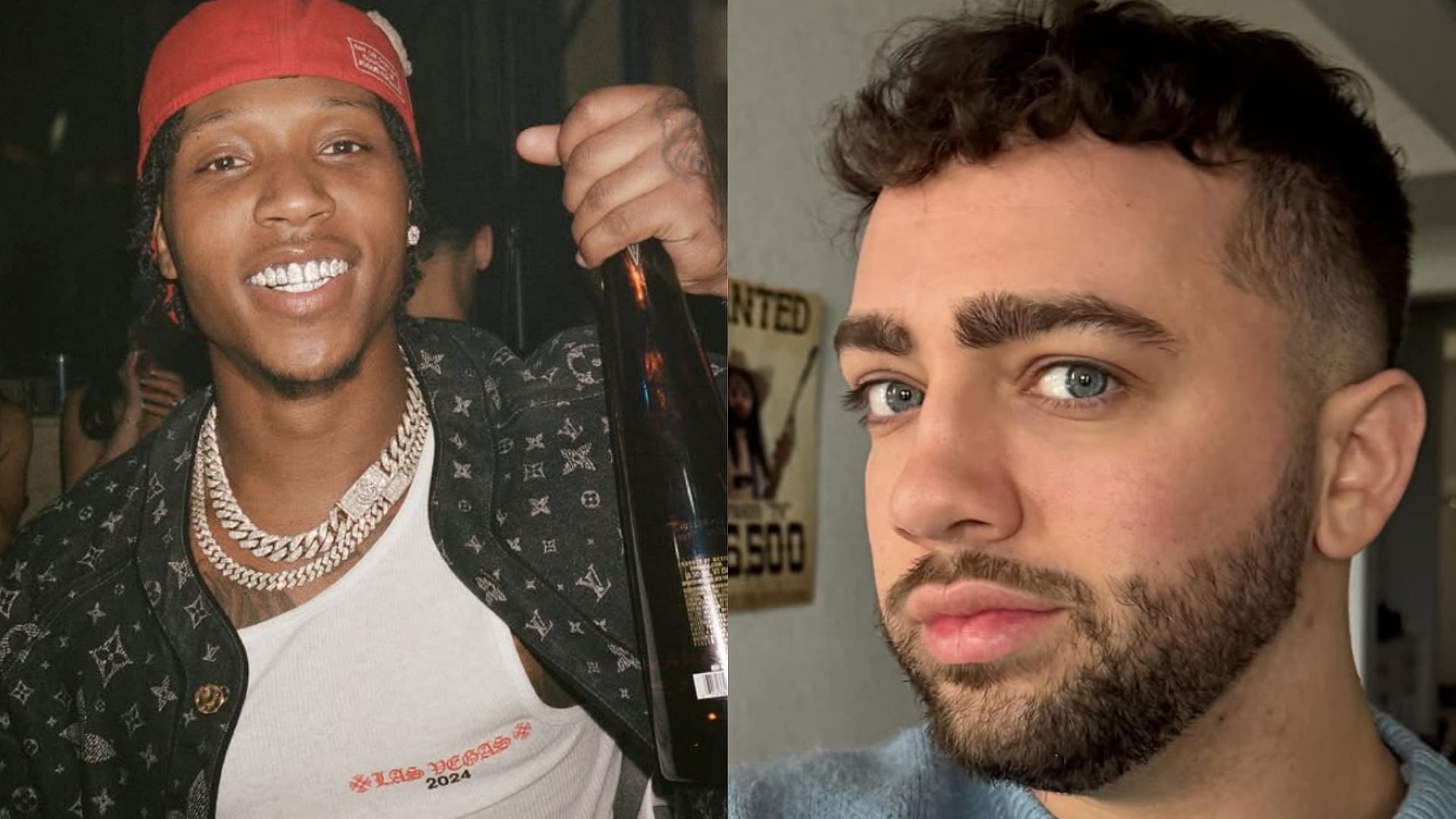 Mizkif and Silky went back and forth online (Images via @silky.durag, @realmizkif/Instagram) 