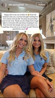 Ella Springfield's Instagram story