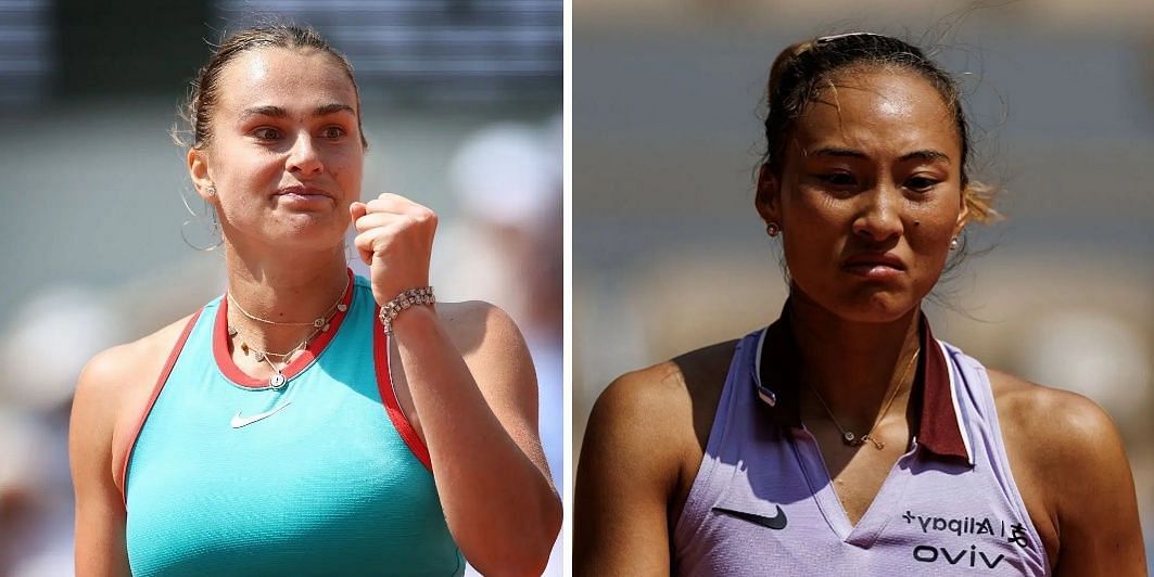 Aryna Sabalenka and Zheng Qinwen (Source: Getty)