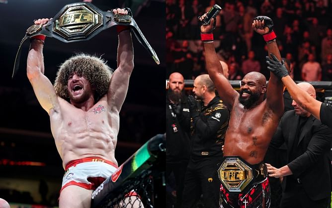 Merab Dvalishvili reacts as Jon Jones welcomes him to exclusive club of MMA legends