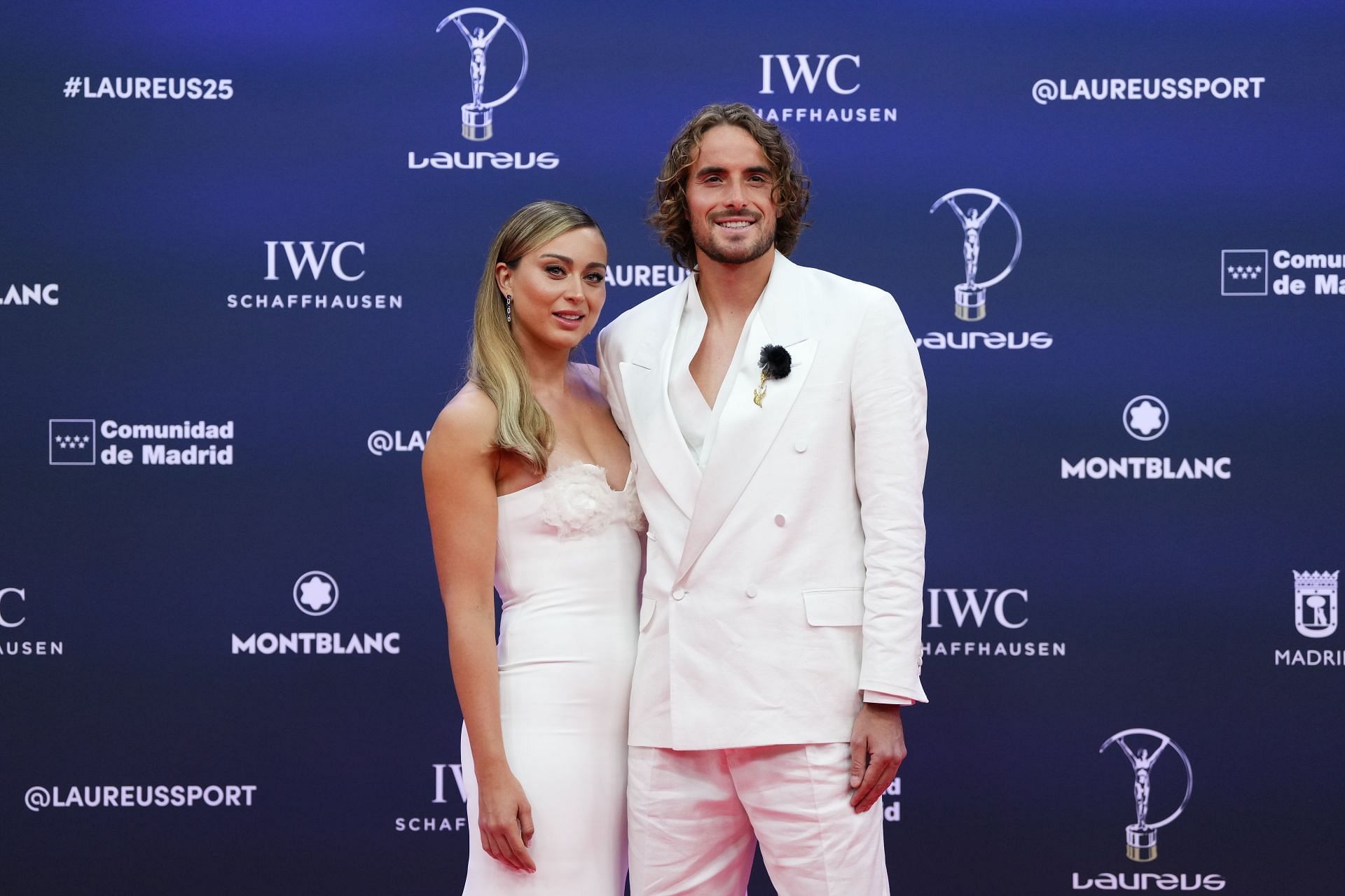 Stefanos Tsitsipas and Paula Badosa at the 2025 Laureus Sport Awards Madrid - Image Source: Getty
