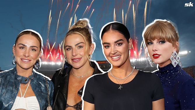 George Kittle's wife Claire links up with Haley Cavinder and Hanna Cavinder for girls' nightout 1 day after hanging out with Taylor Swift
