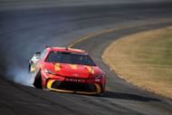 Bubba Wallace blows a tire during the Nascar Cup The Great American Getaway 400 in Pocono- Source: Getty