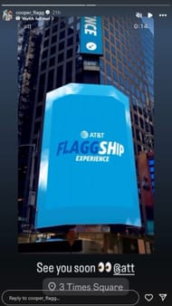 Image via Cooper Flagg's Instagram Story.