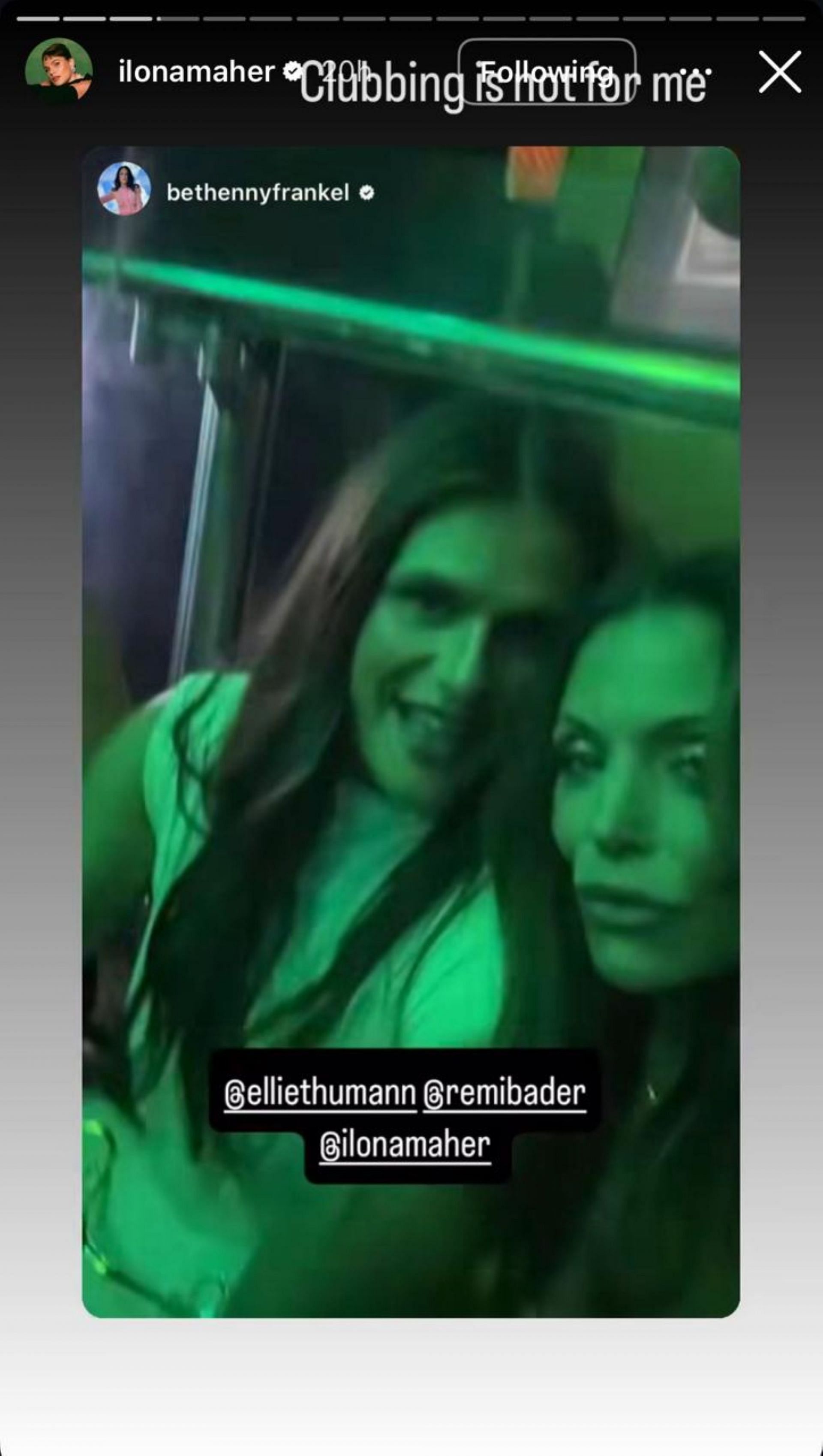 Ilona Maher made her feelings known about clubbing; Instagram - @ilonamaher