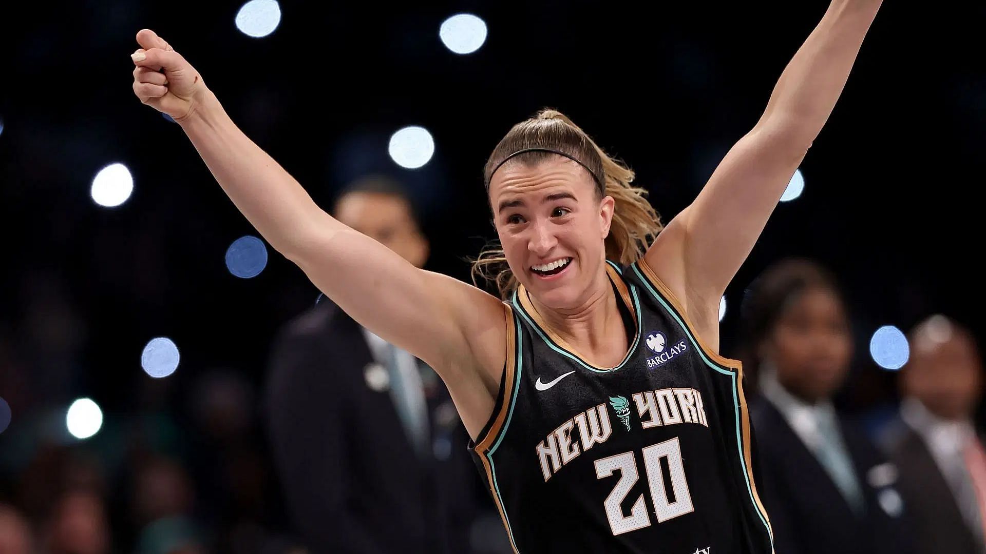 Fans cringe at Sabrina Ionescu&rsquo;s wild celebration after Liberty emphatic win over hapless Sun