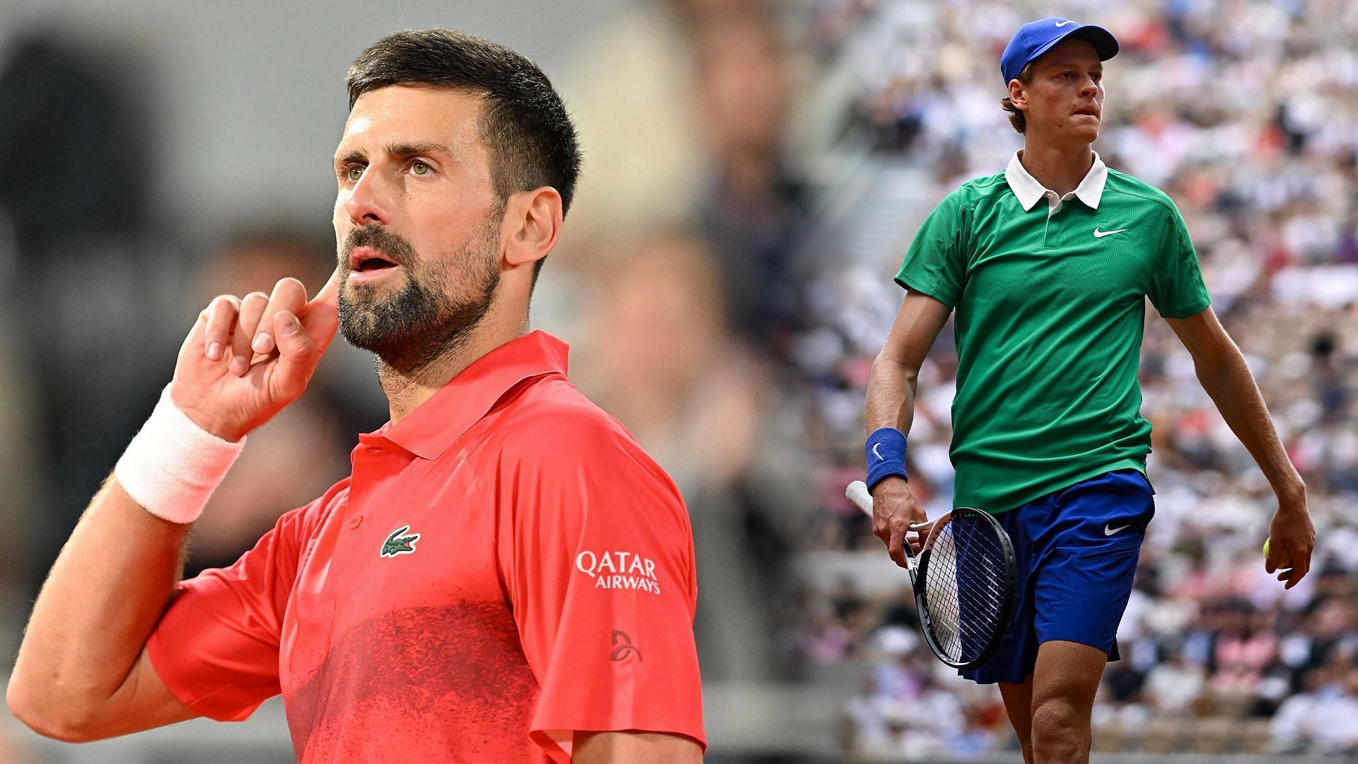 Novak Djokovic (L) Jannik Sinner (R) | Getty