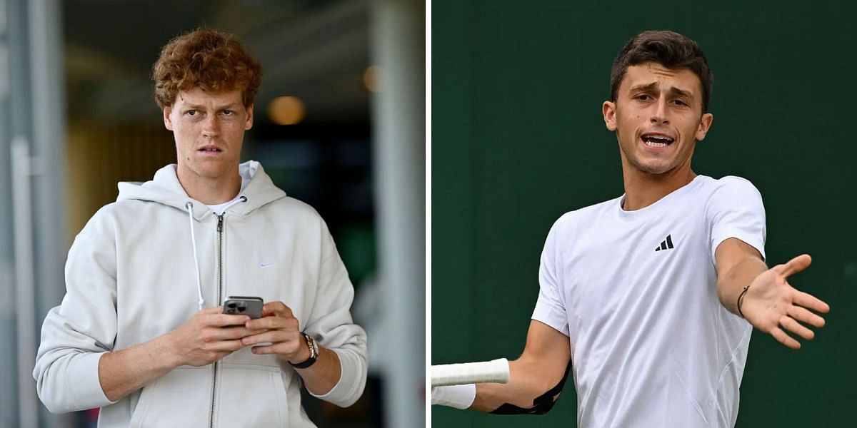 Jannik Sinner and Luca Nardi - Image Source: Getty 