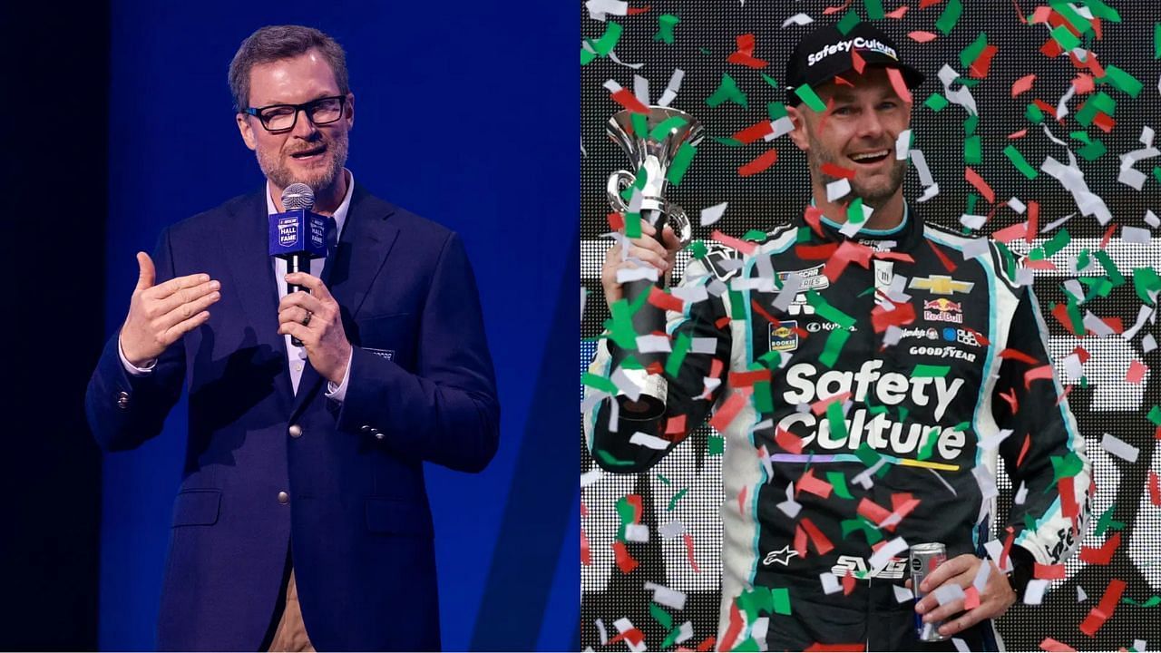 Dale Earnhardt Jr. (left) and Shane van GIsbergen (right). Source: IMAGN
