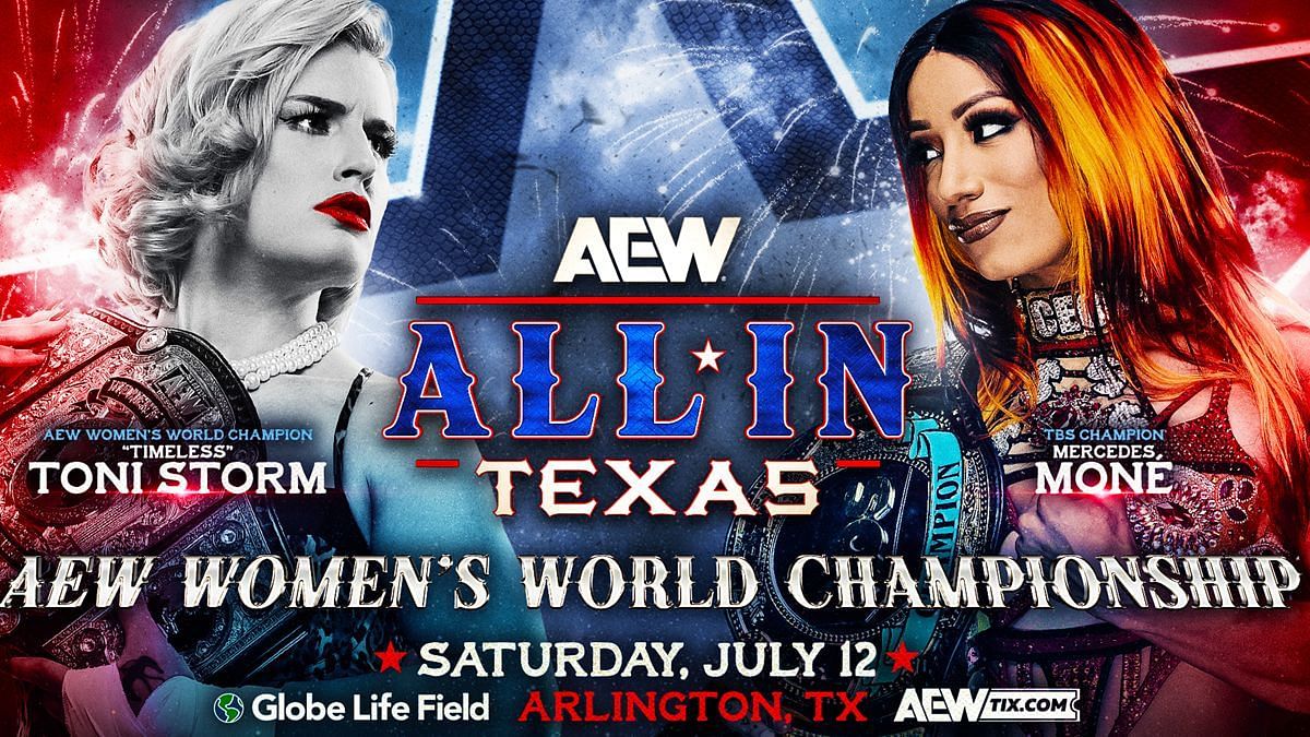 Toni Storm vs Mercedes Mone at AEW All In Texas (Image via AEW