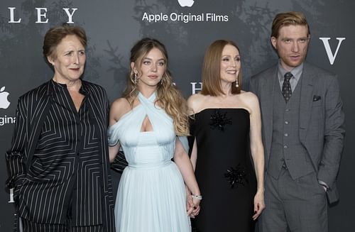 Fiona Shaw, Sydney Sweeney, Julianne Moore and Domhnall Gleeson attend the Echo Valley European Premiere at the BFI Southbank on June 10, 2025 in London, England. (Image via Getty)