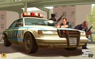 An official artwork from Grand Theft Auto 4 featuring cops (Image via Rockstar Games)