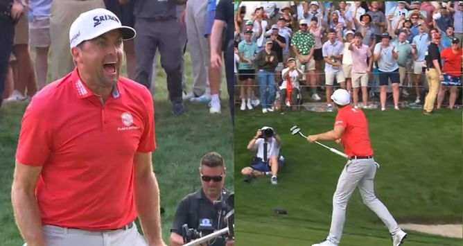 WATCH: Keegan Bradley sends crowd into frenzy with dramatic winning putt at the Travelers Championship 2025