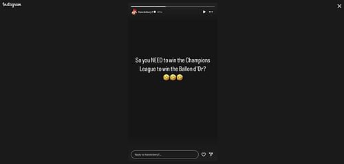 Franck Ribery Instagram story