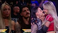 Judgment Day duo Liv Morgan and Dominik Mysterio make a surprise appearance at Worlds Collide