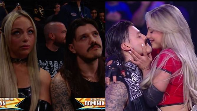 Judgment Day duo Liv Morgan and Dominik Mysterio make a surprise appearance at Worlds Collide