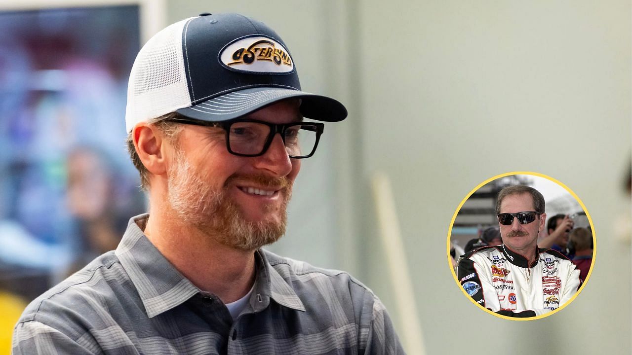 Dale Earnhardt Jr. marvels at his father, Dale Sr.&rsquo;s natural road course talent in new podcast series. Images via Imagn.
