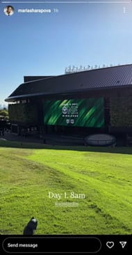 Maria Sharapova IG Story | Source: Maria Sharapova Instagram/@mariasharapova