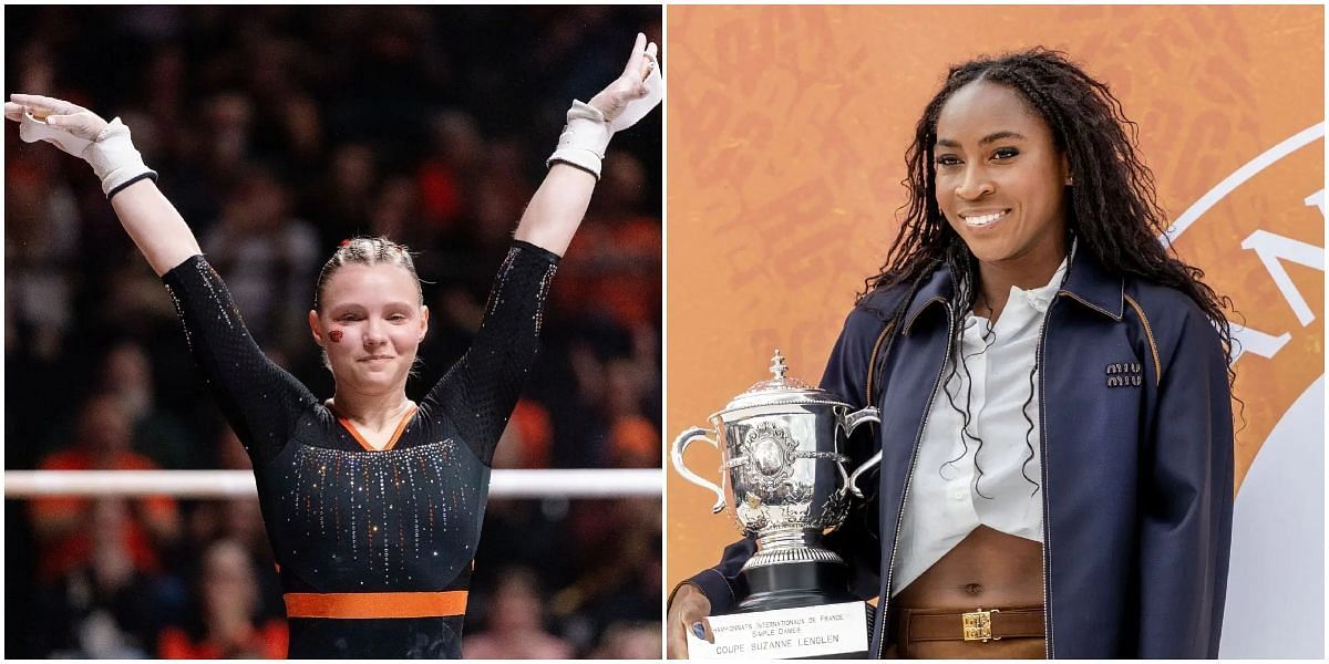 Jade Carey and Coco Gauff