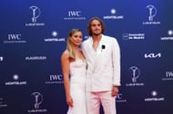 Stefanos Tsitsipas and Paula Badosa at the Laureus World Sports Awards Madrid 2025 - Source: Getty