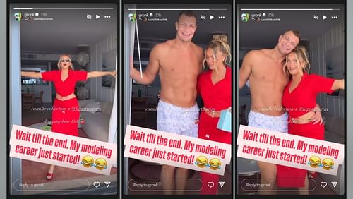 Rob Gronkowski jokes about modeling debut with gf Camille Kostek (Image Credit: Gronkowski/IG)
