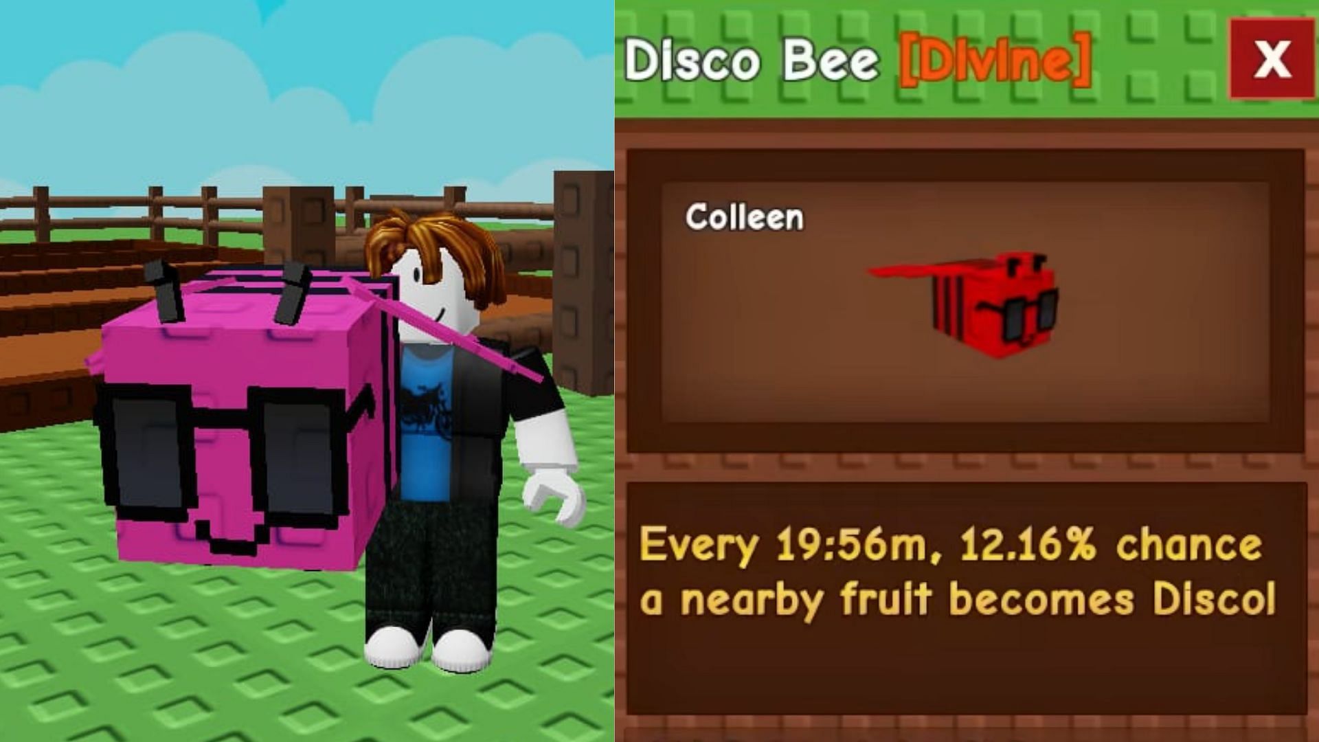 Traits of the Disco Bee explained (Image via Roblox)