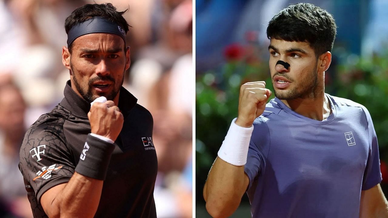 Fabio Fognini (L) &amp; Carlos Alcaraz (Both from Getty)