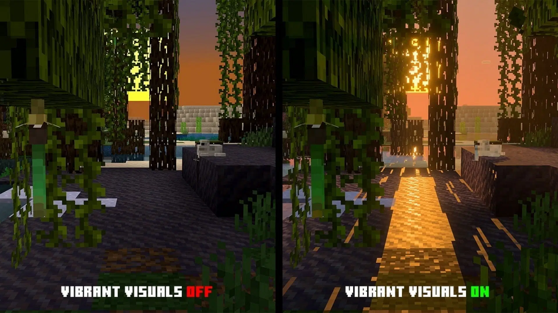 Vibrant Visuals is the biggest overhaul to the game&#039;s graphics in decades (Image via Mojang Studios)