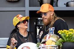 George Kittle's wife Claire drops 1-word message as 49ers TE goes shirtless during training