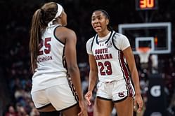 Raven Johnson reacts as ex-teammate Bree Hall admits missing South Carolina star