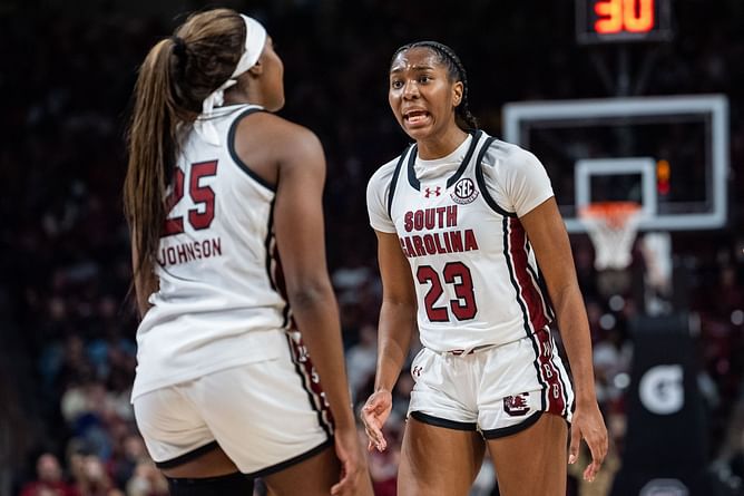 Raven Johnson reacts as ex-teammate Bree Hall admits missing South Carolina star