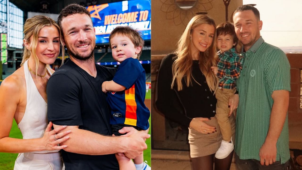 Alex Bregman with his wife, Reagan, and son, Knox (Images from - Instagram.com/@reaganelizabeth)