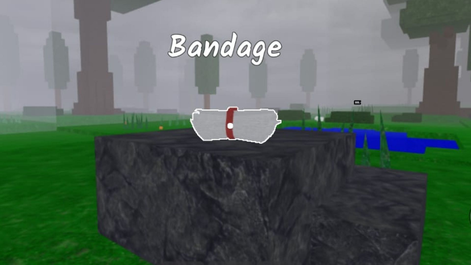 Un vendaje ayuda a revivir, así como a restaurar la salud (imagen a través de Roblox)