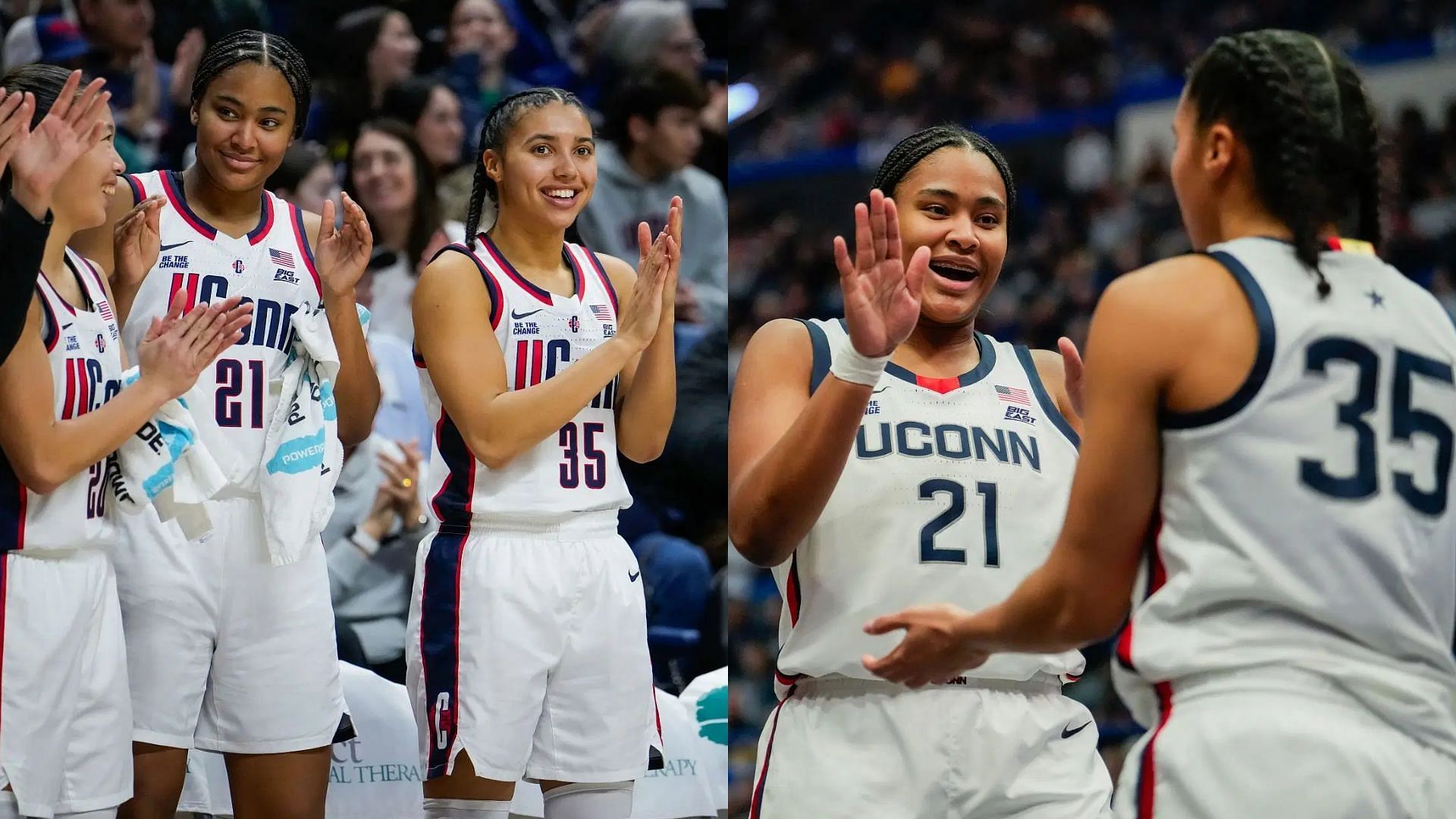 UConn stars Azzi Fudd and Sarah Strong