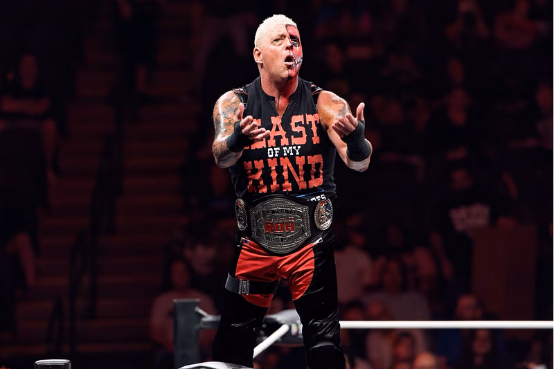 Dustin Rhodes reacts after top AEW star suddenly gives him a disrespectful new name