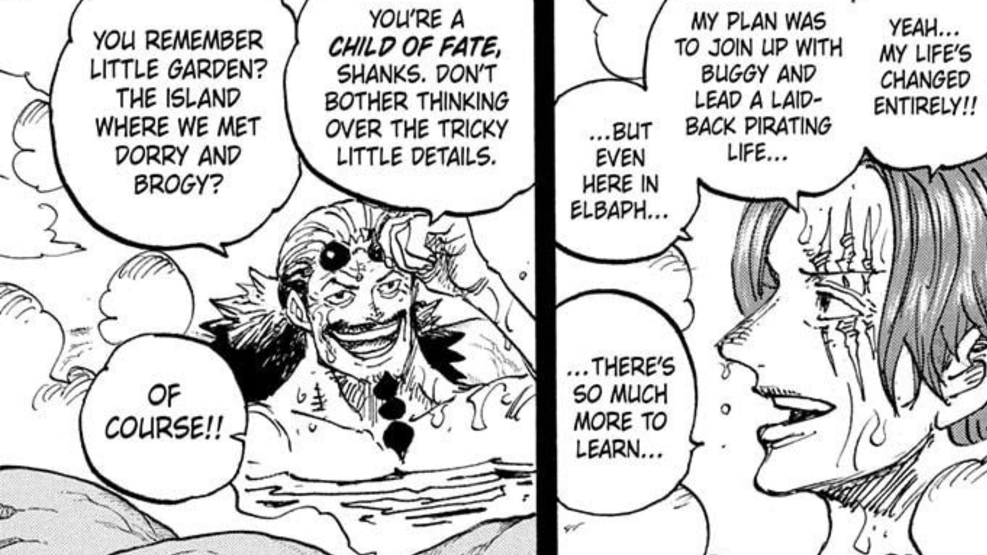 Shanks and Gaban as seen in the manga (Image via Shueisha)