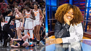 Fever fans bash Natalie Esquire for 'laughing' at Caitlin Clark and condemning Sophie Cunningham's foul: "So it’s funny when Mabrey does it"