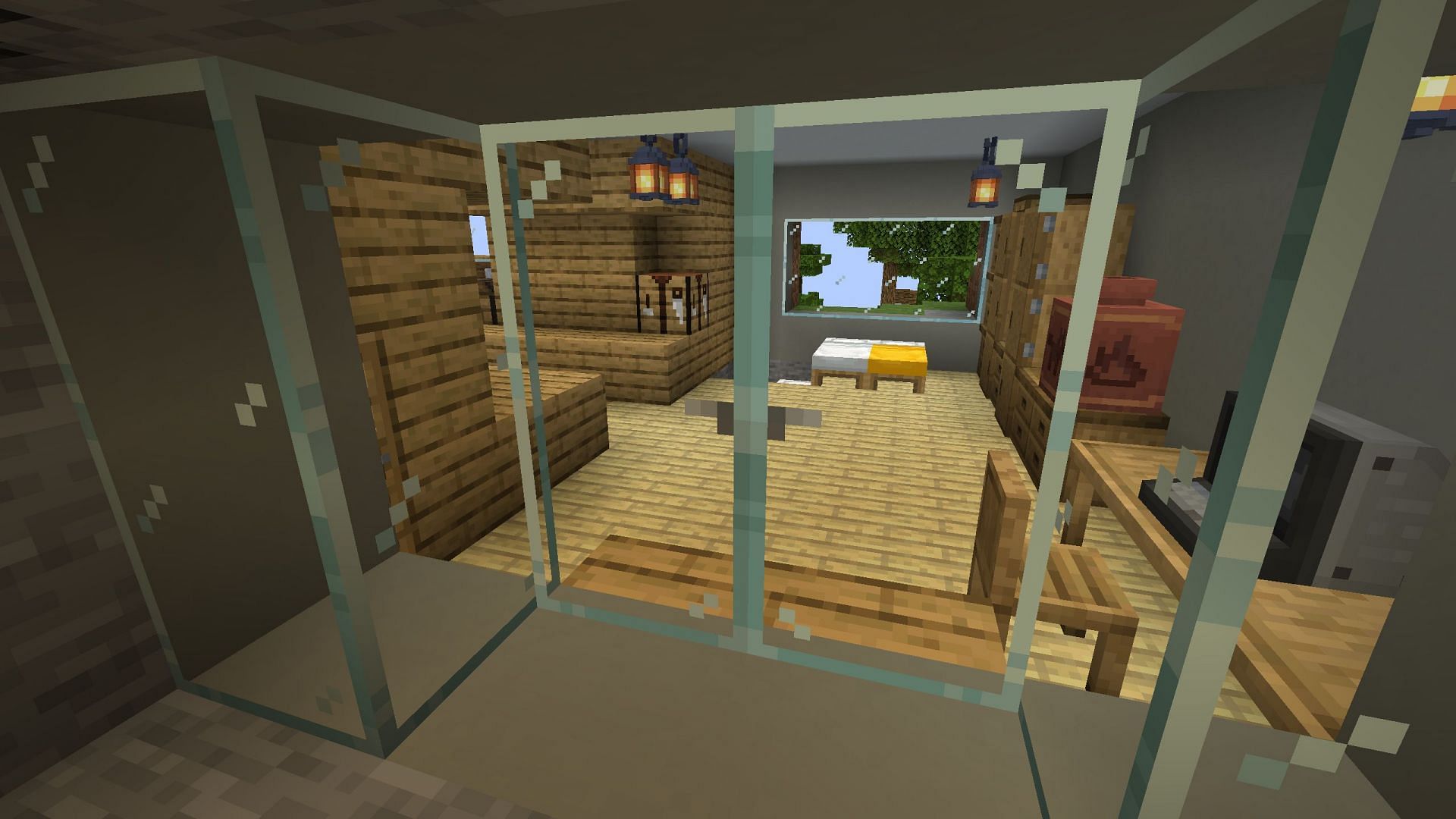 Glassential Renewed mod allows you to create various regular and magical variants of glass blocks (Image via Sportskeeda Gaming || Mojang Studios)