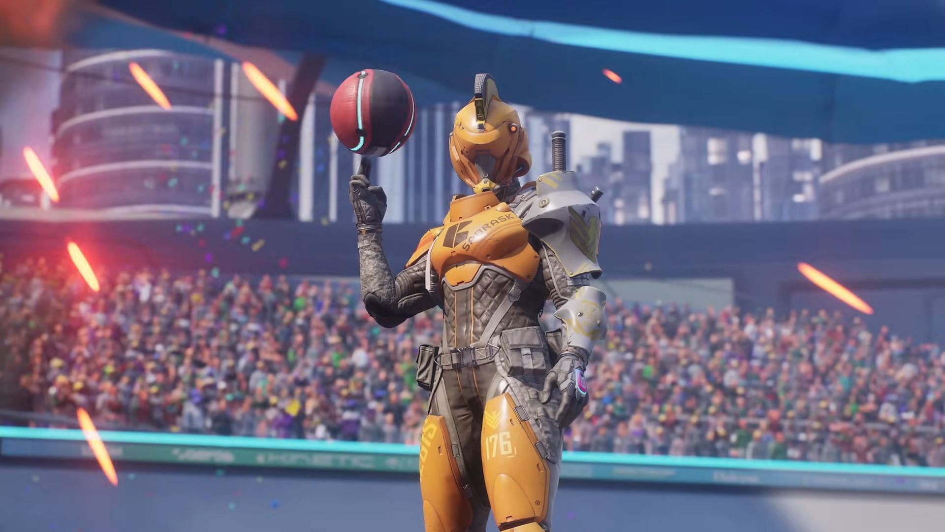 A still from Splitgate battle boyale launch trailer, Splitgate 2, Splitgate 2 system requirements, Splitgate 2 available platforms, Splitgate 2 PS4, Splitgate 2 PS5, Splitgate 2 Xbox Series X/S, Xbox One, Splitgate 2 download size, Splitgate 2 Steam