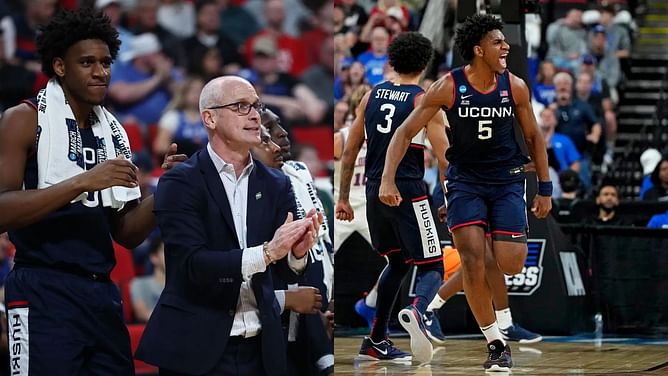 “Start yelling and then throw, kick a ball”: UConn’s Tarris Reed shares hilarious Dan Hurley practice story