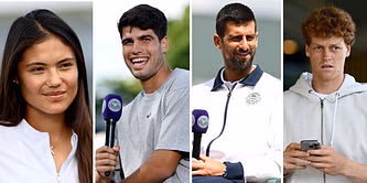 Emma Raducanu, Carlos Alcaraz, Novak Djokovic & Jannik Sinner deliver bold fashion statement with strawberry glasses taking over Wimbledon