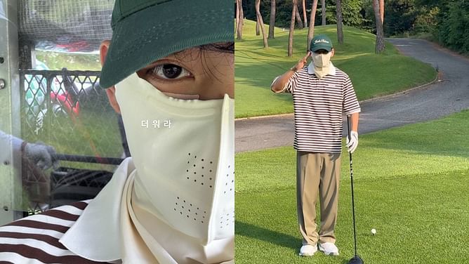 “Golf Prodigy Kim Taehyung is back” — Fans react as BTS’ V swings through the heat