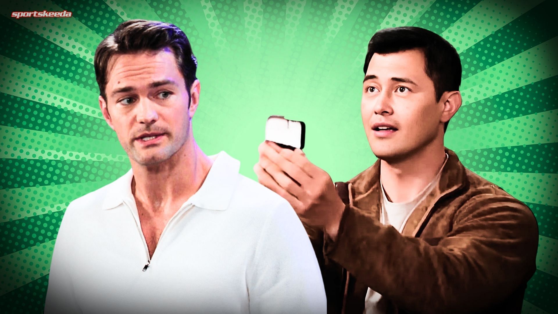 Andrew and Paul are slated to wed on DOOL (Custom cover edited by Sportskeeda, Original images via Peacock/@Days of Our Lives)