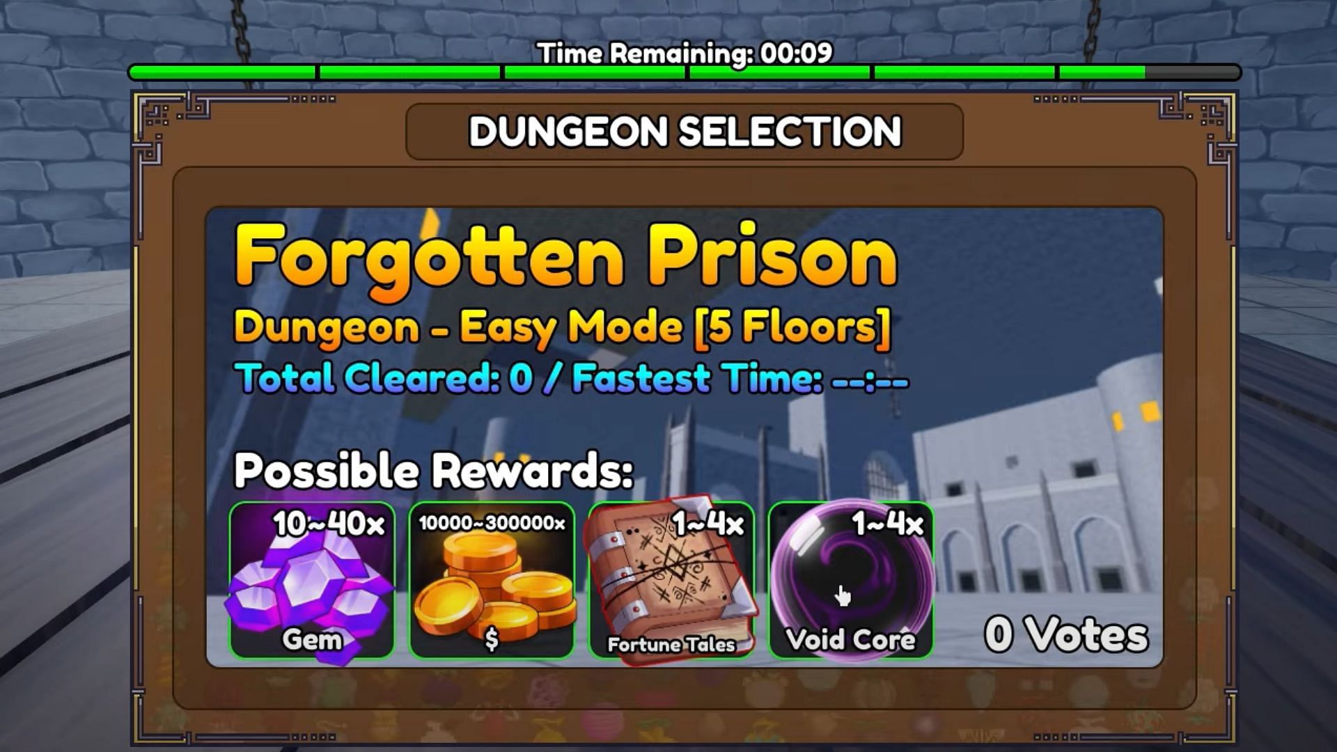 Void Core is a reward for completing dungeon raids (Image via Roblox)